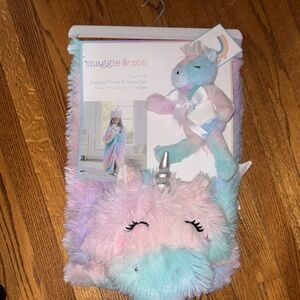 Maggie & Zoe Unicorn Plush Set - Pink, Blue, Purple
